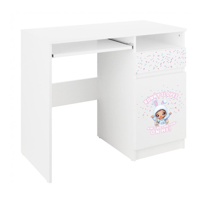 Vaikiškas rašomasis stalas BabyBoo N35 Na!Na!Na! Surprise Bunny Slopes, baltas kaina ir informacija | Kompiuteriniai, rašomieji stalai | pigu.lt