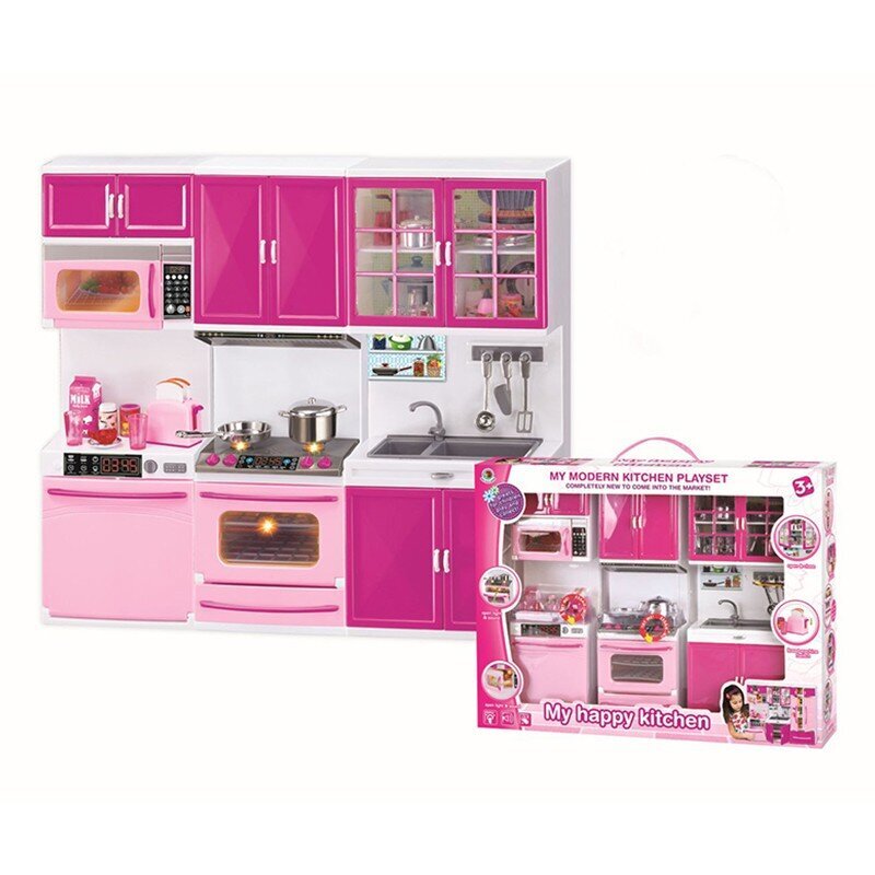 Virtuvės rinkinys 1412U523, rožinis цена и информация | Žaislai mergaitėms | pigu.lt