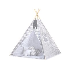 Žaidimų palapinė Bobono Tipi Chevron Grey цена и информация | Детские игровые домики | pigu.lt