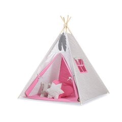 Žaidimų palapinė Bobono Tipi Grey/Pink цена и информация | Детские игровые домики | pigu.lt