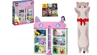 10788 LEGO Gabby's Dollhouse lėlių namas ir pliušinė pagalvė Katė, 50 cm цена и информация | Конструкторы и кубики | pigu.lt