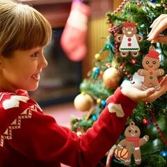 Рождественская игрушка фигурка печенье, Electronics LV-1, 12 штук цена и информация | Ёлочные игрушки, верхушки | pigu.lt