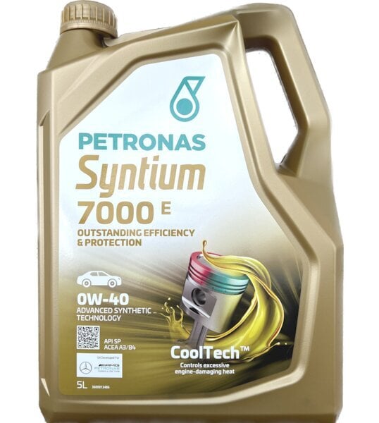 Petronas Syntium 7000 E 0W-40 SP variklių alyva, 5L цена и информация | Variklinės alyvos | pigu.lt