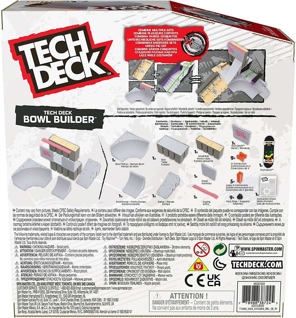 Pirštukų riedlentės rampa Tech Deck Bowl Builder kaina ir informacija | Žaislai berniukams | pigu.lt