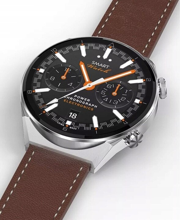Zaxer ZT3 Pro Max Black/Brown Leather kaina ir informacija | Išmanieji laikrodžiai (smartwatch) | pigu.lt