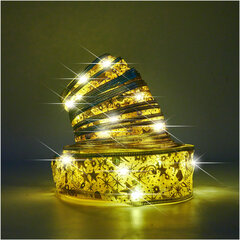 Лента декоративная светящаяся Д52, золотистая цена и информация | Рождественские украшения | pigu.lt