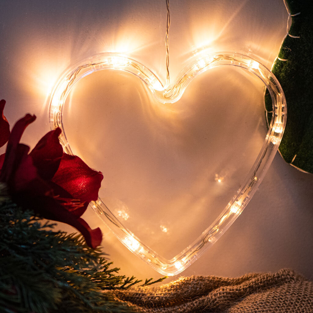 Kalėdinė dekoracija Šviečianti širdėlė kaina ir informacija | Kalėdinės dekoracijos | pigu.lt