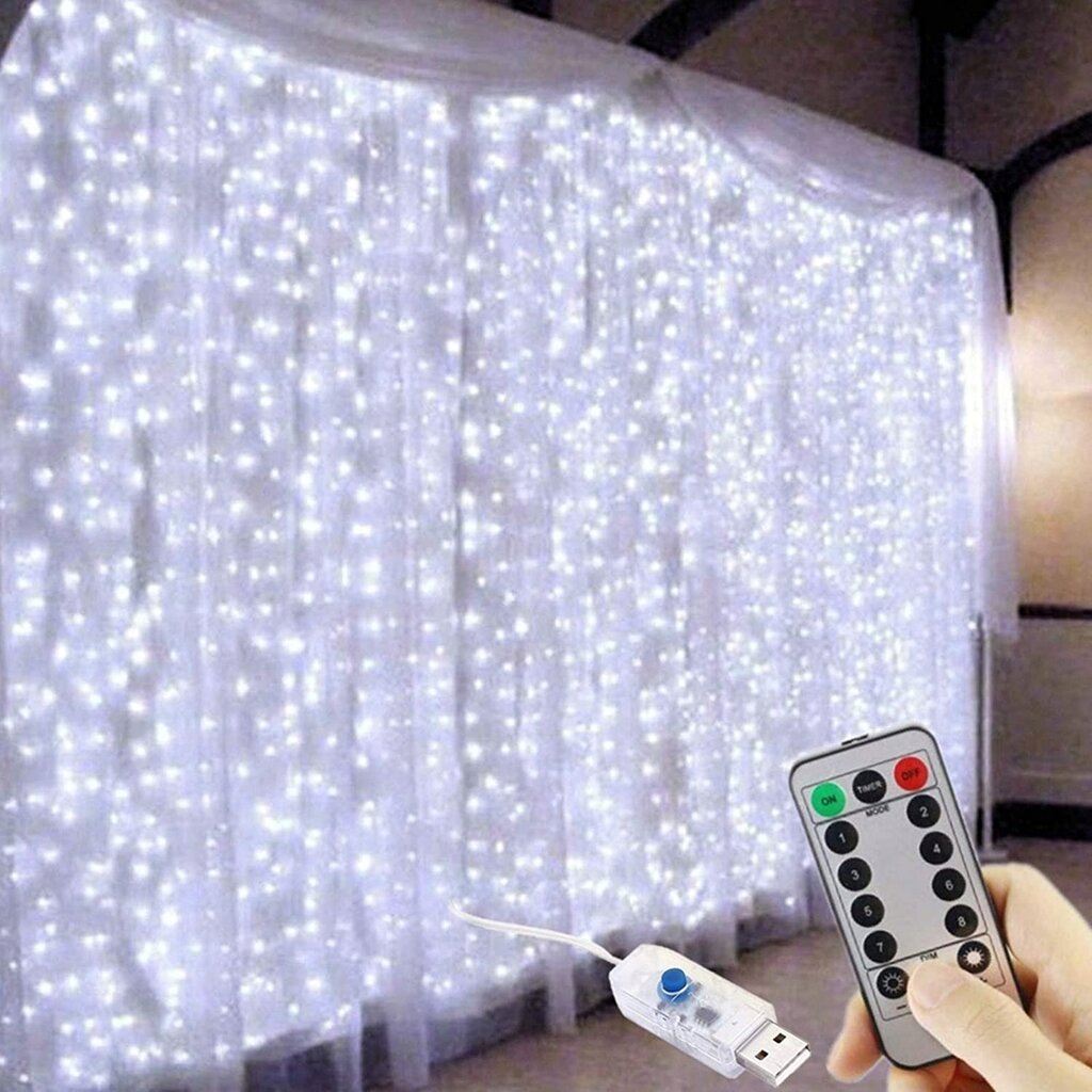 Girlianda, 300 LED, 3m kaina ir informacija | Girliandos | pigu.lt