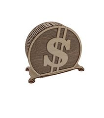 Деревянная копилка Деньги цена и информация | Оригинальные копилки | pigu.lt