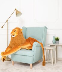 Большой Плюшевый Лев, 130 см, Желтый, Leo цена и информация | Мягкие игрушки | pigu.lt