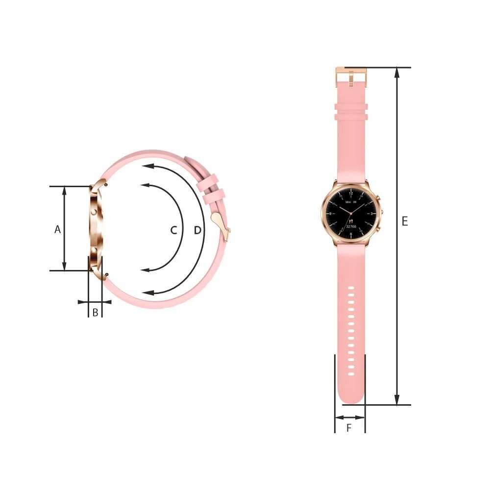 Manta SWU301PK Pink kaina ir informacija | Išmanieji laikrodžiai (smartwatch) | pigu.lt