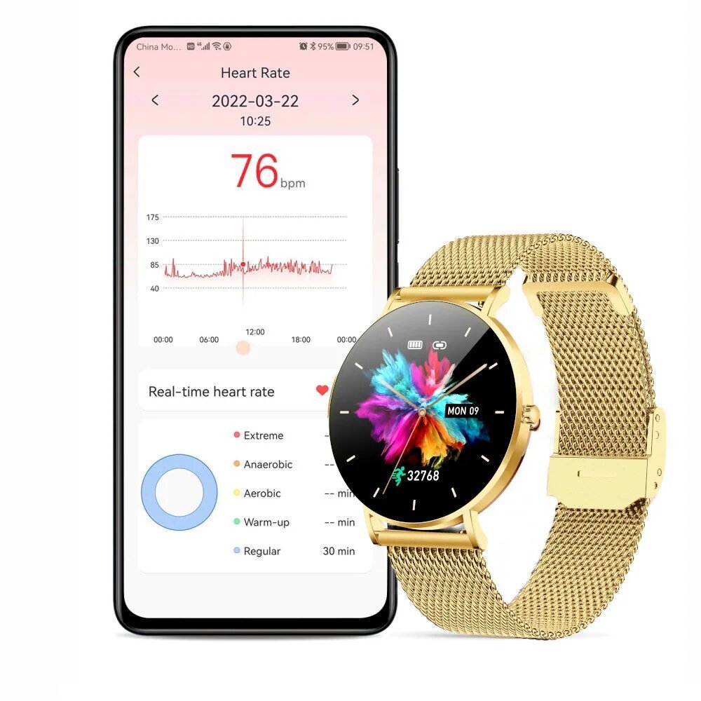 Manta SWU501LGD Gold kaina ir informacija | Išmanieji laikrodžiai (smartwatch) | pigu.lt