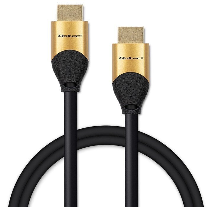 Qoltec HDMI, 1 m kaina ir informacija | Kabeliai ir laidai | pigu.lt