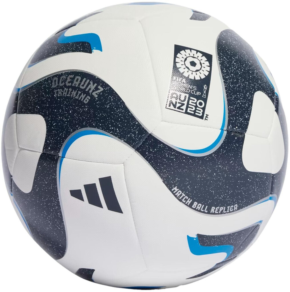 Футбольный мяч Adidas Oceaunz Training Ball White Black Blue HT9014  HT9014/3 цена | pigu.lt