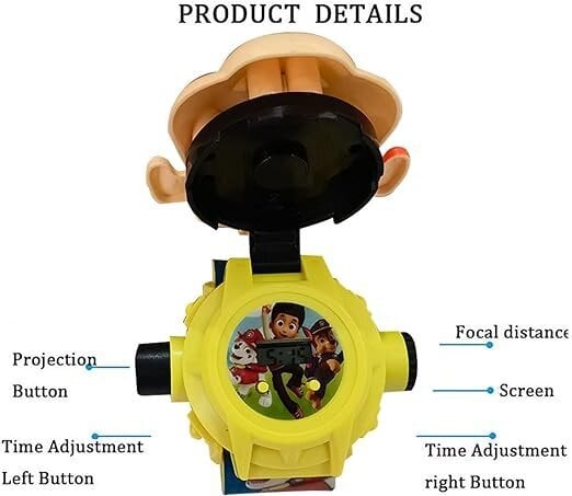 Laikrodis su projektoriumi vaikams Paw Patrol Rubble kaina ir informacija | Aksesuarai vaikams | pigu.lt