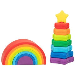 Žaislas – piramidė Vaivorykštė kaina ir informacija | Žaislai kūdikiams | pigu.lt