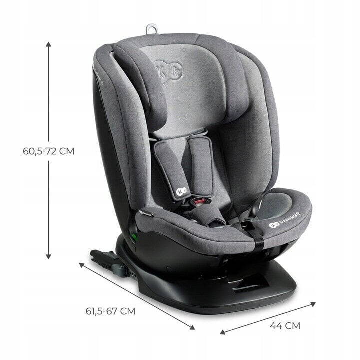 Automobilinė kėdutė Kinderkraft Xpedition 2 i-Size, 0-36 kg, Grey kaina ir informacija | Autokėdutės | pigu.lt