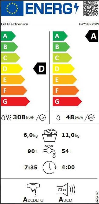 LG F4Y5ERP0W kaina ir informacija | Skalbimo mašinos | pigu.lt