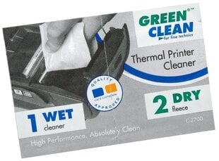 Очистительные салфетки Green Clean для термопринтера C-2700 цена и информация | Инвентарь для уборки и принадлежности | pigu.lt