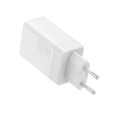 Maxlife MXTC-08-65ACC PD QC charger 2x USB-C 1x USB 65W white цена и информация | Зарядные устройства для телефонов | pigu.lt