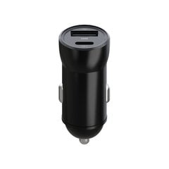 Maxlife MXCC-04 PD QC car charger 1x USB-C 1x USB 20W black + USB-C - USB-C cable 60W цена и информация | Зарядные устройства для телефонов | pigu.lt