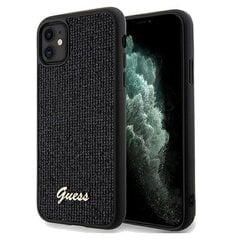 Guess GUHCN61PMSDGSK iPhone 11 | Xr 6.1" czarny|black hardcase Disco Metal Script цена и информация | Чехлы для телефонов | pigu.lt