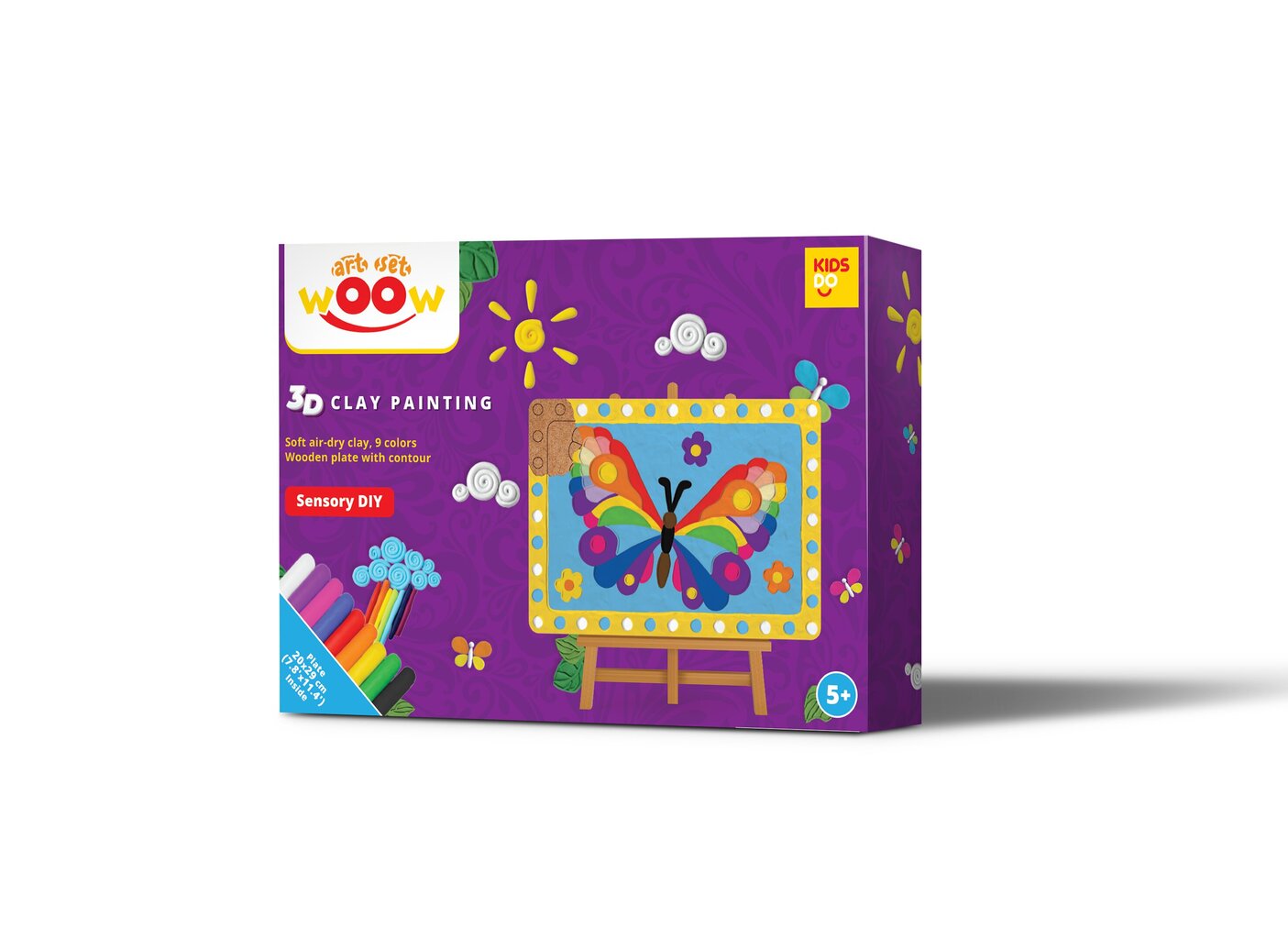 Kūrybinis rinkinys 3D piešimas plastelinu Drugelis KidsDo цена и информация | Lavinamieji žaislai | pigu.lt