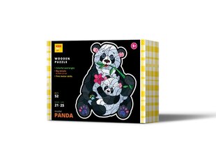 Деревянный пазл Панда, 52 шт. цена и информация | Пазлы | pigu.lt