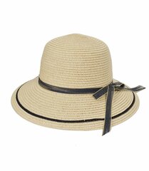 Стильная соломенная шляпа с элегантной лентой. цена и информация | Женские шапки | pigu.lt