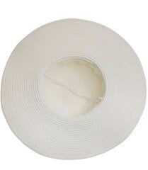 Moteriška šiaudinė kepurė su kabliukais, balta цена и информация | Женские шапки | pigu.lt