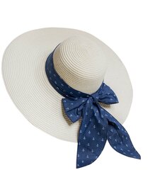 Элегантная женская соломенная шляпа с якорями. цена и информация | Женские шапки | pigu.lt