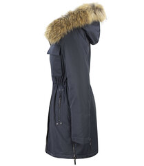 Теплая женская зимняя куртка, утепленный капюшон на меху, пальто. цена и информация | Женские куртки | pigu.lt