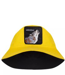 Universali kepurė- skrybelė, geltona, juoda kaina ir informacija | Kepurės moterims | pigu.lt