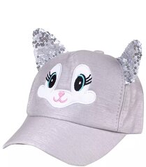 Детская шапка с котиком и ушками из пайеток. цена и информация | Шапки, перчатки, шарфы для девочек | pigu.lt