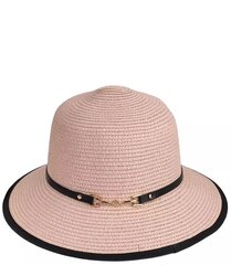 Женская соломенная шляпа из рафии с черной окантовкой. цена и информация | Женские шапки | pigu.lt