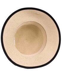 Женская соломенная шляпа из рафии с черной окантовкой. цена и информация | Женские шапки | pigu.lt