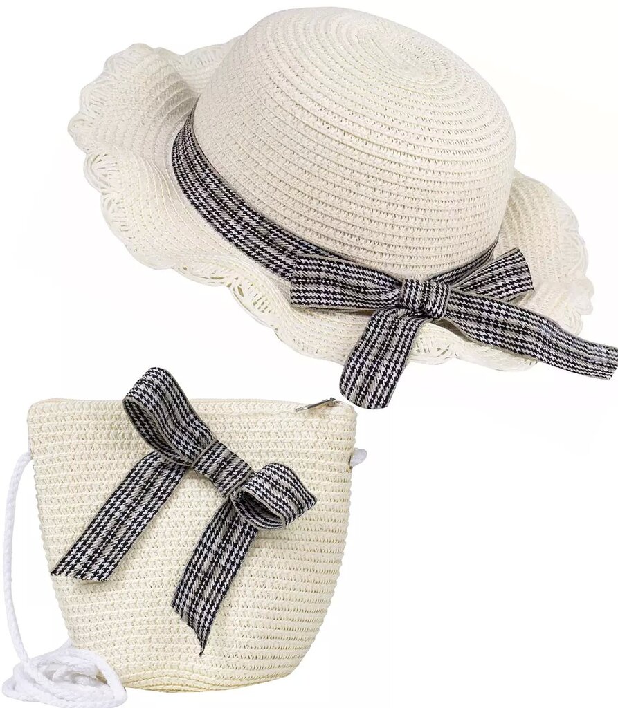 Moteriška skrybelė su maišeliu, balta kaina ir informacija | Aksesuarai vaikams | pigu.lt