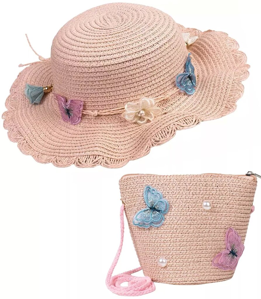 Skrybėlės ir rankinės komplektas mergaitėms 14673 kaina ir informacija | Aksesuarai vaikams | pigu.lt