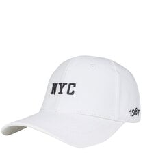 Moteriška beisbolo kepurė su NYC raidėmis, balta цена и информация | Женские шапки | pigu.lt