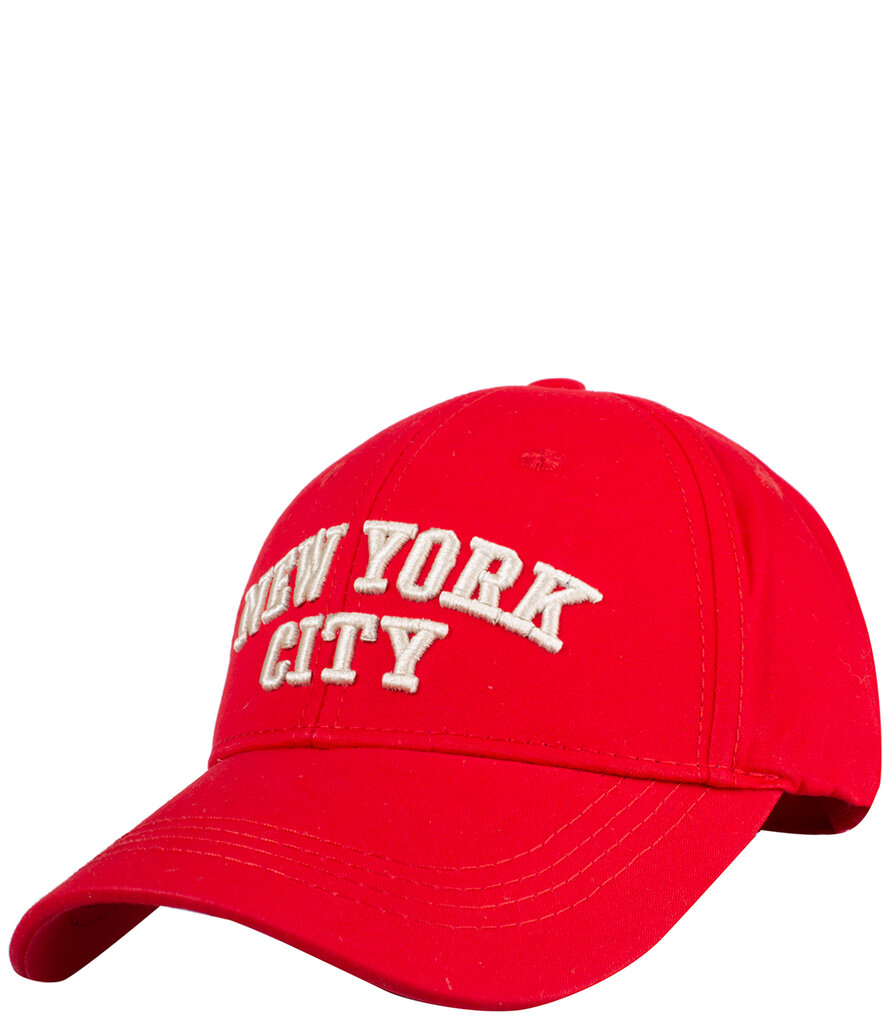 Universali beisbolo kepurė, su užrašu New York City, raudona цена и информация | Kepurės moterims | pigu.lt