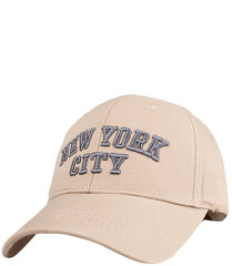 Universali beisbolo kepurė, su užrašu New York City, smėlio spalva цена и информация | Женские шапки | pigu.lt