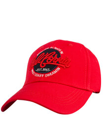 Moteriška beisbolo kepurė, su užrašu California, raudona цена и информация | Женские шапки | pigu.lt
