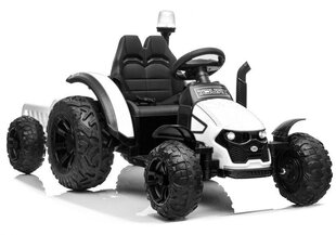 Prekė su pažeista pakuote. Vienvietis elektrinis traktorius HZB-200 su priekaba, baltas kaina ir informacija | Žaislai vaikams su pažeista pakuote | pigu.lt