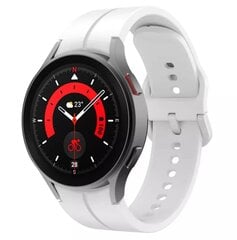 Ремешок для часов Samsung Galaxy Watch 5 Pro, 45 мм / 40 мм / 44 мм, белый цена и информация | Аксессуары для смарт-часов и браслетов | pigu.lt