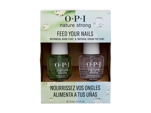 Kosmetikos rinkinys OPI Nature Strong: nagų lako bazė, 15 ml + viršutinis sluoksnis, 15 ml kaina ir informacija | Nagų lakai, stiprintojai | pigu.lt