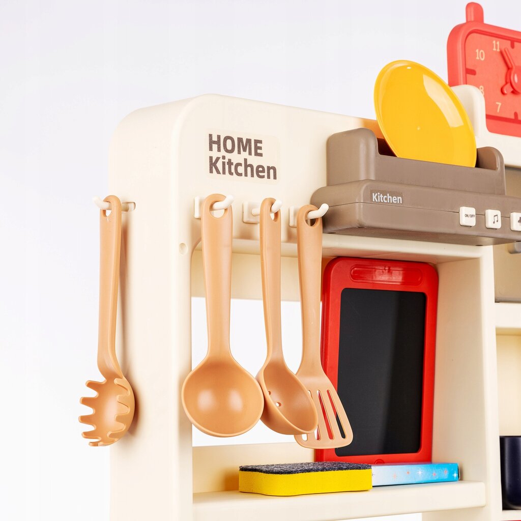 Žaislinė virtuvė su daug priedų Kinderplay, raudona kaina ir informacija | Lavinamieji žaislai | pigu.lt