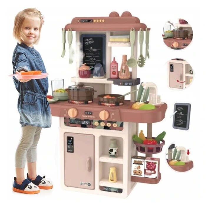Vaikiška virtuvėlė su daug priedų ir efektų GordonToys G298 цена и информация | Lavinamieji žaislai | pigu.lt