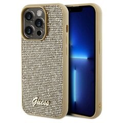 Guess GUHCP14XPMSDGSD iPhone 14 Pro Max 6.7" złoty|gold hardcase Disco Metal Script цена и информация | Чехлы для телефонов | pigu.lt