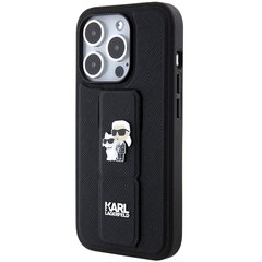 Karl Lagerfeld KLHCP14LGSAKCPK iPhone 14 Pro 6.1" czarny|black hardcase Gripstand Saffiano Karl&Choupette Pins цена и информация | Чехлы для телефонов | pigu.lt