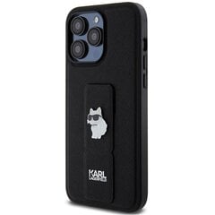 Karl Lagerfeld KLHCP13XGSACHPK iPhone 13 Pro Max 6.7" czarny|black hardcase Gripstand Saffiano Choupette Pins цена и информация | Чехлы для телефонов | pigu.lt